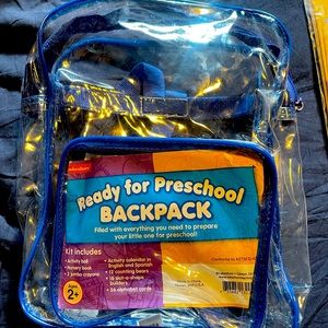 Preschool backpack with extras